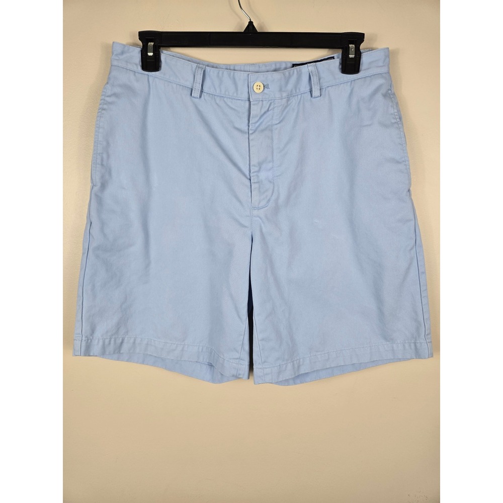 Vineyard Vines Mens 35 Club Short Light Blue Cotton Twill Chino 9 Inch Inseam